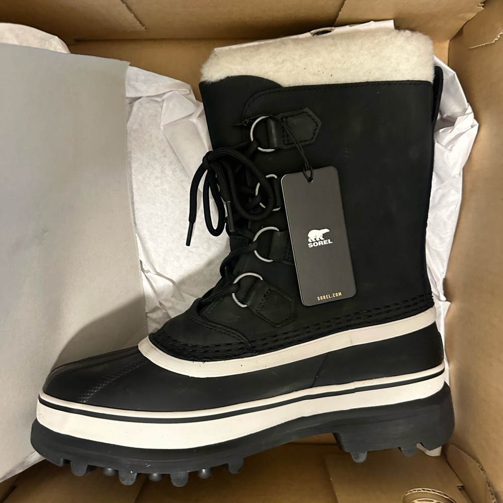 Sorel Caribou Waterproof Nubuck and Rubber Boots